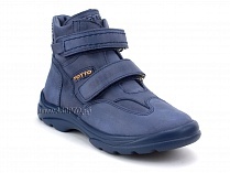 211-22 Тотто (Totto), ботинки демисезонные утепленные, байка, кожа, синий. в Самаре