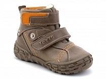 248-134,88,85 Тотто (Totto), ботинки демисезонные утепленные, байка, коричневый, бежевый, оранжевый, кожа. в Самаре