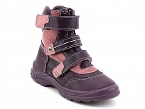 210-056,021 Тотто (Totto), ботинки демисезонные детские профилактические, байка, кожа, сиреневый. в Самаре