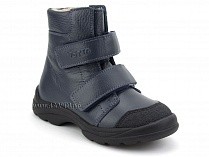 3381-712 Тотто (Totto), ботинки детские утепленные ортопедические профилактические, байка, кожа, синий. в Самаре