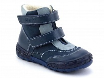 133-3,13,09 Тотто (Totto), ботинки детские ортопедические профилактические, байка, кожа, нубук, темно-синий. в Самаре