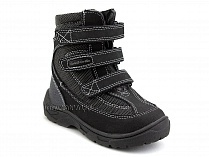 А43-038 Сурсил (Sursil-Ortho), ботинки детские ортопедические с высоким берцем, зимние, натуральный мех, кожа, текстиль, черный в Самаре