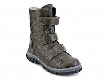 207з (31-40) Аквелла (Akwella), ботинки зимние ортопедические с высоким берцем, натуральная шерсть, кожа, тёмно-зелёный в Самаре