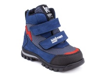 5008-03 (21-25) Кидмен (Kidmen), ботинки ортопедические профилактические, демисезонные утепленные, мембрана, нубук, байка, синий, серый, красный в Самаре