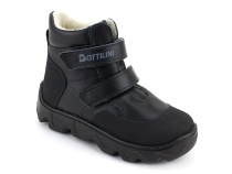 BL-271(05) Боттилини (Bottilini), ботинки  детские демисезонные  ортопедические профилактические, кожа, байка, черный в Самаре