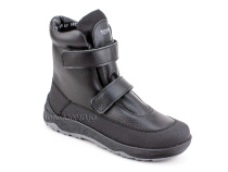 3507-701 Тотто (Totto), ботинки детские зимние ортопедические профилактические, шерсть, кожа, текстиль, черный 