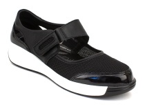 K231-R-GD-07-A (36-41) Кумфо (Kumfo) туфли для взрослых, текстиль, кожа, черный в Самаре