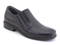51213  ШагоВита (Shagovita), туфли школьные профилактические  для мальчиков, кожа, черный в Самаре