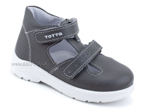 0228-821 Тотто (Totto), туфли детские ортопедические профилактические, кожа, серый в Самаре