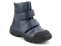 338-712 Тотто (Totto), ботинки детские утепленные ортопедические профилактические, кожа, синий в Самаре