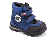 031-600-013-05-240 (21-25) Джойшуз (Djoyshoes) ботинки детские зимние ортопедические профилактические, натуральный мех, кожа, темно-синий, милитари в Самаре