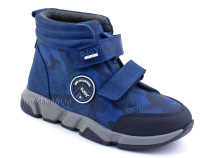 09-600-013-05 (26-30) Джойшуз (Djoyshoes) ботинки подростковые ортопедические профилактические утеплённые, флис, кожа, темно-синий, милитари 