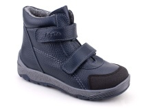 2458-712 Тотто (Totto), ботинки детские утепленные ортопедические профилактические, кожа, синий. в Самаре
