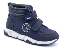 09-600-194-687-318 (26-30)Джойшуз (Djoyshoes) ботинки детские ортопедические профилактические утеплённые, флис, кожа, темно-синий, милитари в Самаре