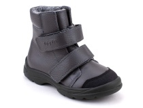 338-721 Тотто (Totto), ботинки детские утепленные ортопедические профилактические, кожа, серый. в Самаре