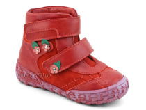 238-196,186 Тотто (Totto), ботинки демисезонные утепленные, байка,  кожа,нубук,  красный, в Самаре