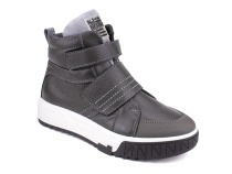 55349Б ШагоВита (Shagovita), ботинки детские профилактические, кожа, замша, байка, темно-серый в Самаре