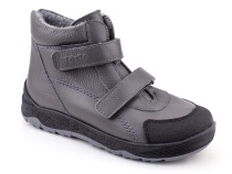 2458/1-721 Тотто (Totto), ботинки детские утепленные ортопедические профилактические, кожа, серый в Самаре