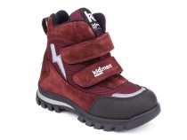 5008-25 (26-30) Кидмен (Kidmen), ботинки ортопедические профилактические, демисезонные утепленные, мембрана, нубук, байка, бордовый в Самаре