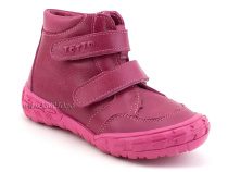 201-267 Тотто (Totto), ботинки демисезонние детские профилактические на байке, кожа, фуксия. в Самаре