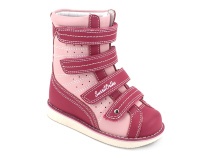23-220 Сурсил-Орто (Sursil-Ortho), ботинки демисезонные детские ортопедические  с тутором, кожа, розовый в Самаре