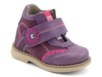 202-4 Твики (Twiki), ботинки демисезонные детские ортопедические профилактические на флисе, кожа, нубук, фиолетовый в Самаре